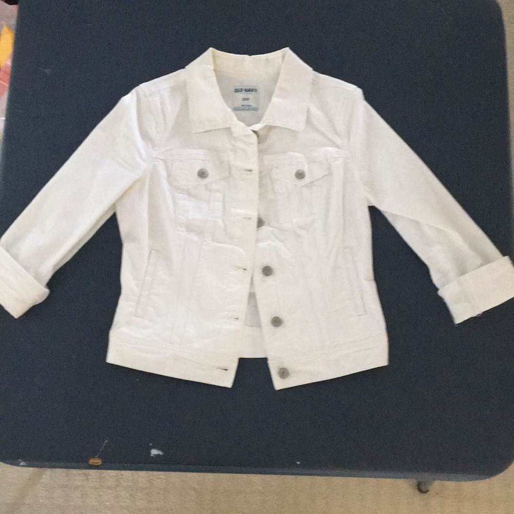Old Navy white denim jacket